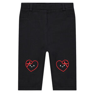 Κολάν μονόχρωμο με καρδιές κεντημένες και φιόγκοι 