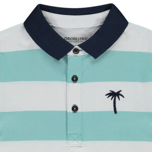 Πόλο κοντομάνικο ριγέ με κέντημα φοίνικα για αγόρι 