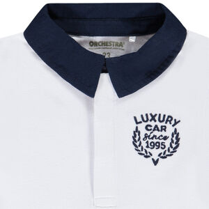 Πολυάρι μακρυμάνικο με κεντημένο έμβλημα για μωρό αγόρι 