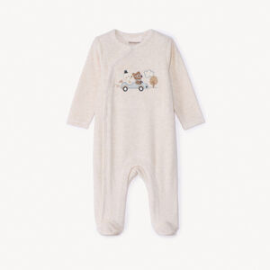 Πολυτελές πυτζάμι βελουτέ με αυτοκίνητο για αγοράκι. 