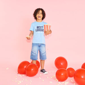 T-shirt με κοντά μανίκια με εκτύπωση 3D εφέ μπαλονιού για αγόρι 