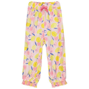 Παντελόνι fluide με λεμόνια με σχέδια για bebe κορίτσι 