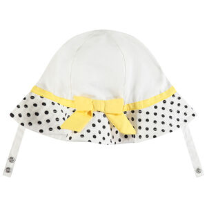 Charlotte βαμβακερό με πουά και Φιόγκο κίτρινο 