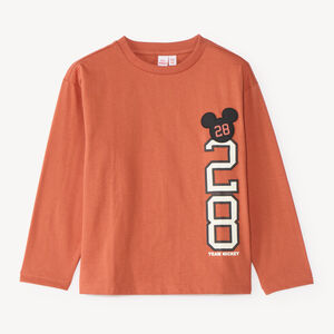 T-shirt αγοριού με μακριά μανίκια και ραφή Mickey Disney 