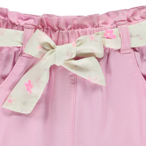 Παντελόνι υφασμάτινο με εκτύπωση ζώνης για μωρό κορίτσι 