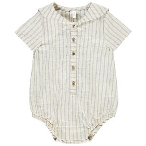 Ρομπάκι κοντομάνικο με ρίγες για bebe αγόρι 