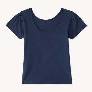 T-shirt με κοντά μανίκια με τύπωμα καρδιάς και κοχυλάκια κορίτσι 