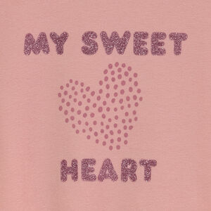 Φούτερ oversize φαντεζί από molleton για bebe κορίτσι 