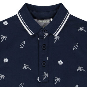 Πολο κοντομάνικο με σχέδιο surf για αγόρι 