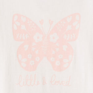 Κοντομάνικο μπλουζάκι με φαντεζί σχέδιο για bebe κορίτσι 