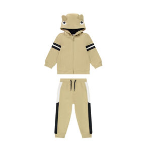 Ensemble en molleton gratté avec gilet à capuche fantaisie et jogging monstre pour bébé garçon Main Ensemble en molleton gratté avec gilet à capuche fantaisie et jogging monstre pour bébé garçon
