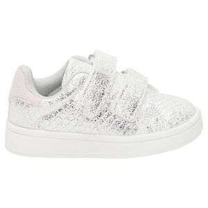 Χαμηλά ασημί αθλητικά παπουτσάκια με velcro σε νούμερο 20 έως 23 