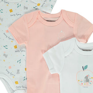 Lot de 8 bodies manches courtes en coton pour bébé fille 