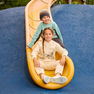 Σκούφος πλεκτός τρίχρωμος Stitch Disney για αγόρι 