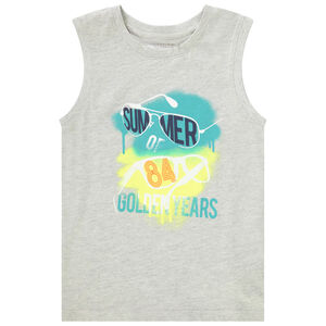 Αμάνικο μπλουζάκι από jersey με φαντεζί σχέδιο για αγόρι 