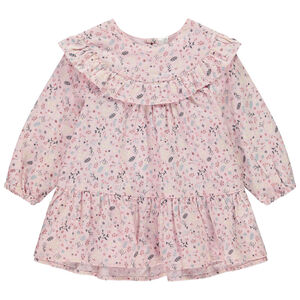 Τουνίκ μακρυμάνικη από τούλι με βολάν για μωρό κορίτσι 