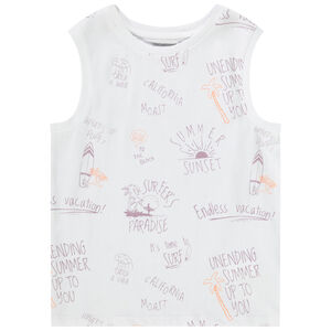 Αμάνικο μπλουζάκι από jersey με φαντεζί σχέδιο για αγόρι 