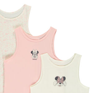 Σετ από 3 αμάνικα μπλουζάκια Minnie Disney για κορίτσι 