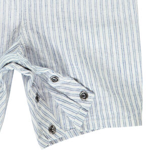 Σαλοπέτα κοντή ριγέ με κουμπιά καρύδας για μωρό αγόρι 