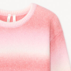 Πλεκτό πουλόβερ με μακριά μανίκια και εφέ Tie and Dye για μωρό κορίτσι 