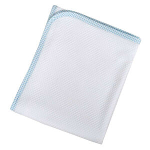 Πάνα Πικέ (80x80) Κόσμος Του Μωρού Λευκή Με Ρέλι Καρό Σιέλ 