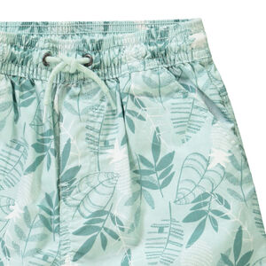 Βερμούδα από βαμβάκι με print φύλλα για αγόρι 