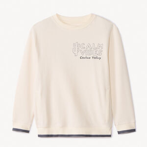 Φούτερ με τσέπες από interlock με σχέδιο κάκτου για αγόρι 