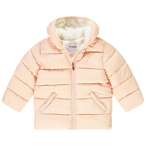 Doudoune unie en polyester avec effet matelassé pour bébé fille Main Doudoune unie en polyester avec effet matelassé pour bébé fille