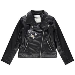 Perfecto δερματίνο με λεπτομέρειες κεντημένες και φοδρα sherpa 