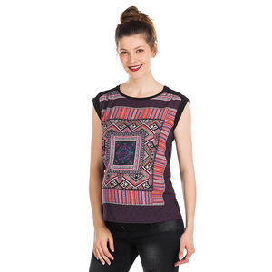 Αμάνικο Μπλουζάκι Εγκυμοσύνης Με Έθνικ Μοτίβο 