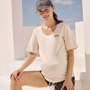 Κοντομάνικο μπλουζάκι θηλασμού με print 