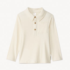 Μακρυμάνικο πλεκτό polo μονόχρωμο για bebe αγόρι 