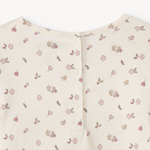 Σετ 2 μακρυμάνικα jersey t-shirts για μωρό κορίτσι με φανταχτερό σχέδιο 