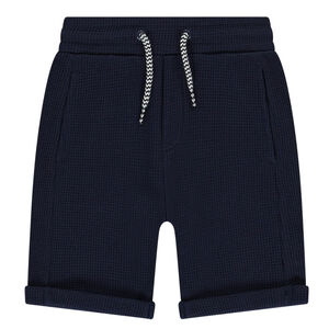Bermuda en maille nid d'abeille uni pour garçon Main Bermuda en maille nid d'abeille uni pour garçon