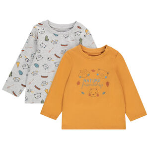 Σετ από 2 t-shirts jersey με σχέδια για bebe αγόρι Main Σετ από 2 t-shirts jersey με σχέδια για bebe αγόρι