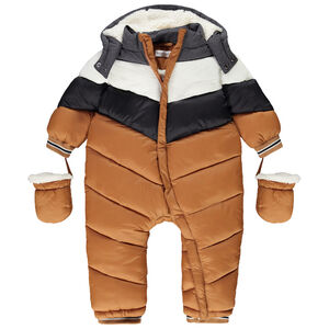 Pilote à capuche en microfibre effet colorblock pour bébé garçon Main Pilote à capuche en microfibre effet colorblock pour bébé garçon