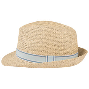 Καπέλο Borsalino πλεκτό με δίχρωμο γαζί για μωρό αγόρι 