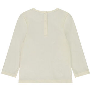 Μπλούζα με μακριά μανίκια jersey και διακοσμητικό print για μωρό κορίτσι 