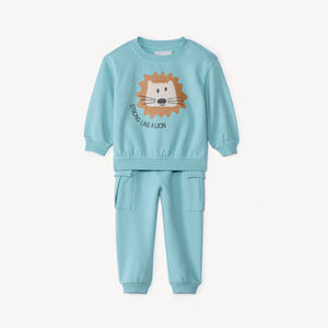 Ensemble sweat fantaisie + jogging style cargo pour bébé garçon   Main Ensemble sweat fantaisie + jogging style cargo pour bébé garçon