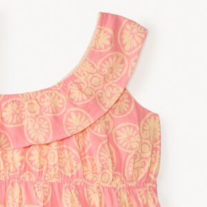 Φόρεμα ασύμμετρο με φανταστικό σχέδιο για κορίτσι 