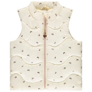 Αμάνικη μπουφάν με σχέδιο πεταλούδα για μωρό κορίτσι 