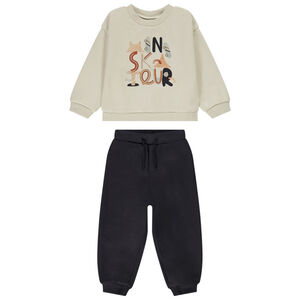 Σετ jogging από molleton για bebe αγόρι 