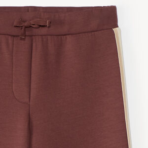 Pantalon large fille en milano à bandes latérales 