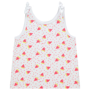 Αμάνικο μπλουζάκι με φαντεζί σχέδιο για κορίτσι 