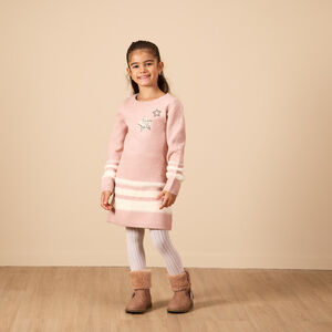 Φόρεμα πλεκτό με αστέρια από φανταχτερά στρας για κορίτσι 