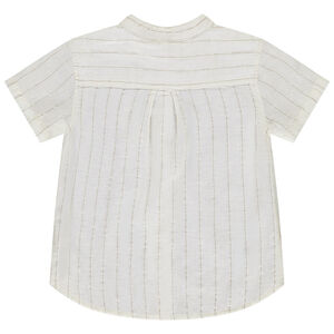 Πουκάμισο κοντομάνικο από voile με ρίγες για bebe αγόρι 