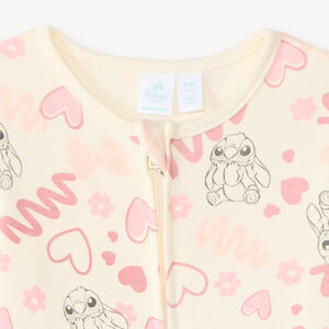 Dors-bien en interlock imprimé Stitch Disney pour bébé fille 