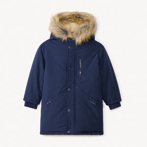 Πάρκα με κουκούλα και αποσπώμενη συνθετική γούνα για αγόρι  Main Πάρκα με κουκούλα και αποσπώμενη συνθετική γούνα για αγόρι