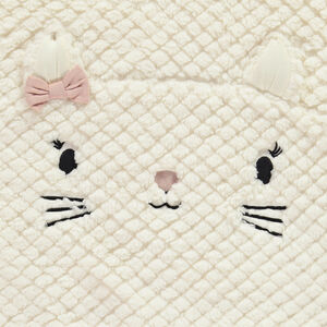 Σετ πιτζάμας με σχέδιο γάτας από βελούδο και sherpa για κορίτσι 