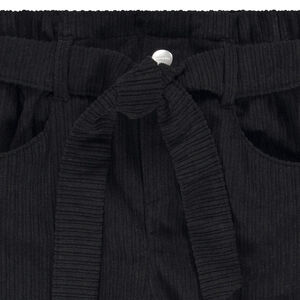 Παντελόνι paperbag από βελουτέ κοτλέ για κορίτσι 